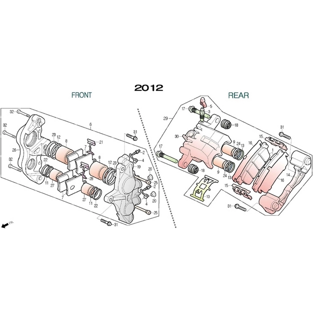 DAELIM SV250 (DL250-S3) ARKA DISK CIVATASI 8X24 #DL F1013